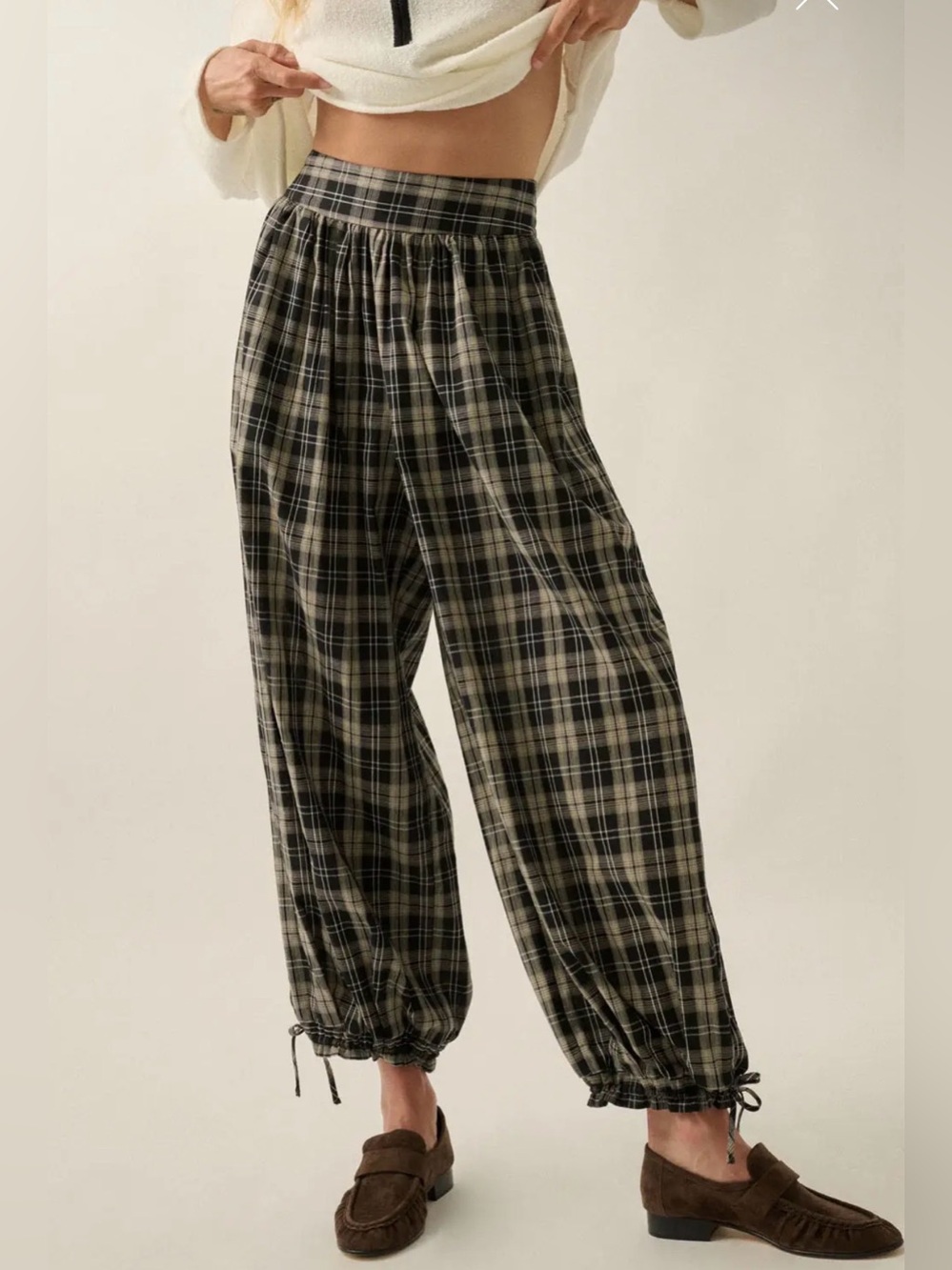 Black Plaid Pants